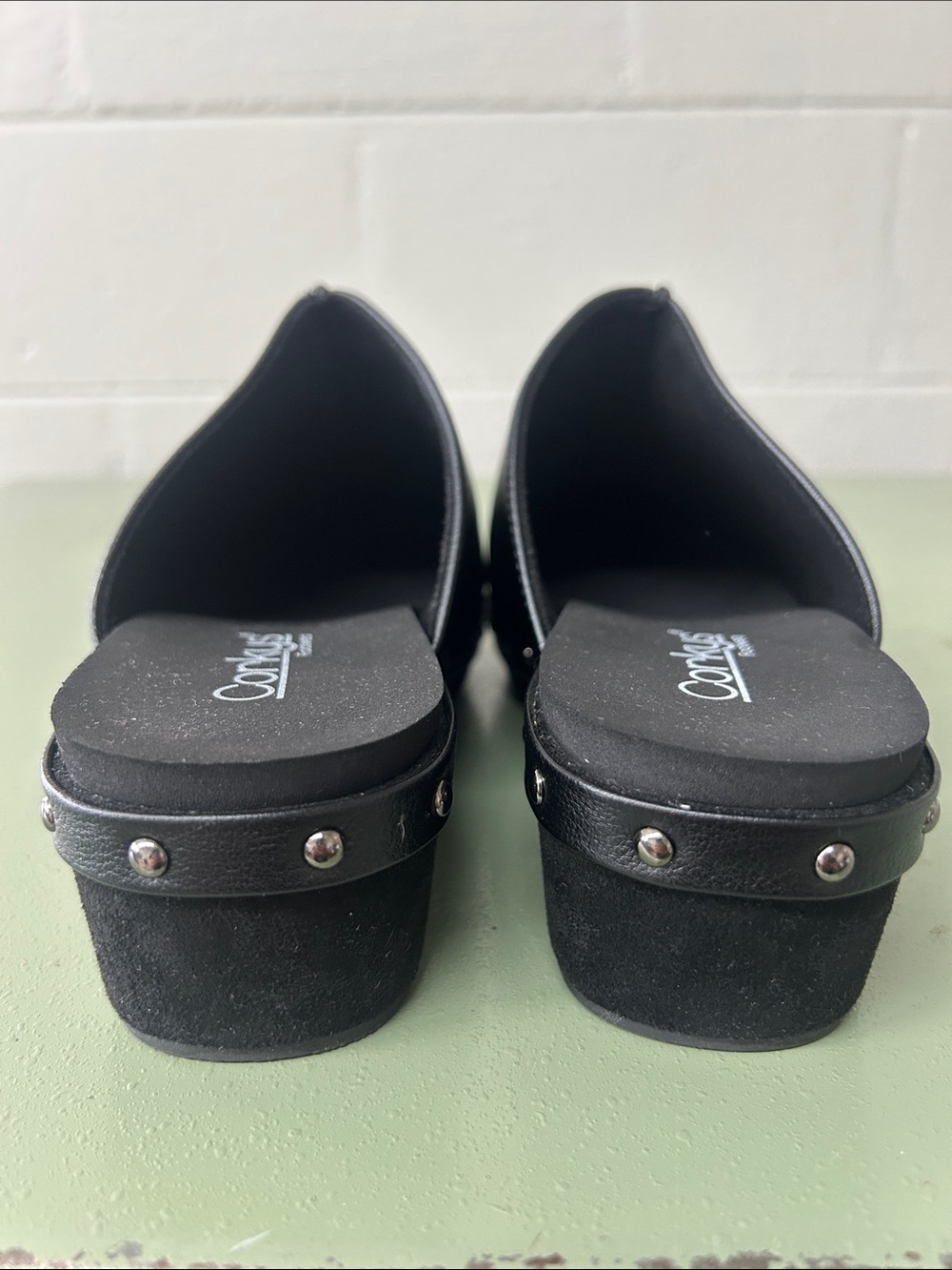 Corkys NWOT Newbie Black Stud-Accent Slip-On Clog Mules NEVER WORN! Super comfy! - Picture 2 of 5